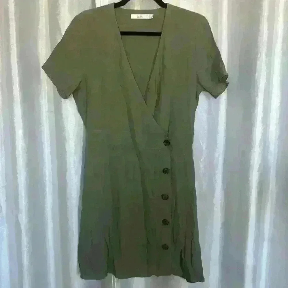 Twik Olive Green Mini Dress